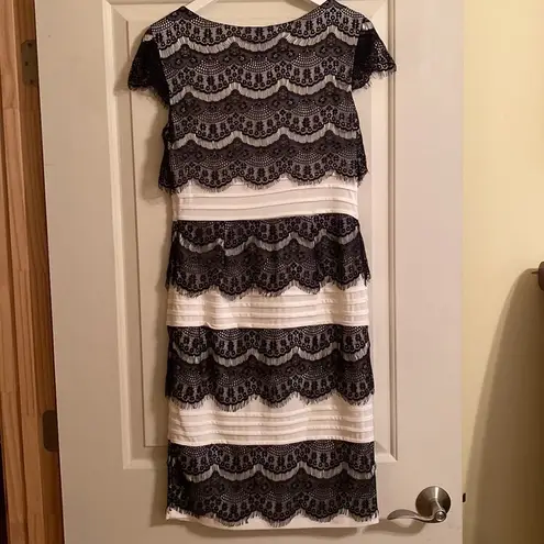 Melrose black lace and white body