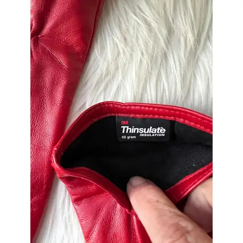 Red Leather Women's Gloves