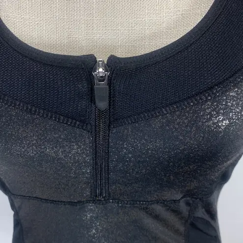 Cynthia Rowley Activewear Black Shimmer Workout Tank Top Size Small