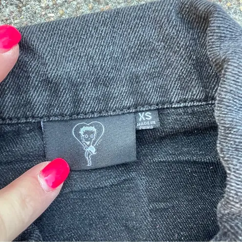 Betty Boop Black Trucker Jean Jacket XS