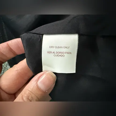 Vintage 90s Worthington pinstriped sleeveless button down vest dress, size 12 Black