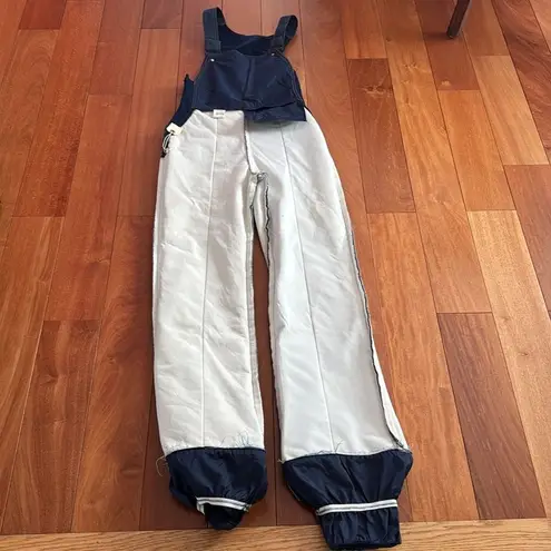 Levi's  Vtg 70s Ski Bib Denim Blue Jean Snow Suit Overalls Apres Womens 10/12