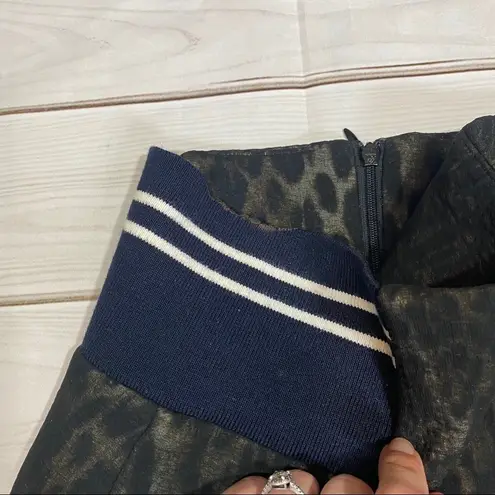 Sandro Paris Elastic Side Leopard Print Skirt