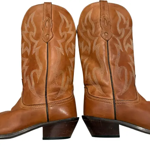 Nocona British Tan Deertanned Cow Snip Toe Boots, Style NL1604, Sz 6