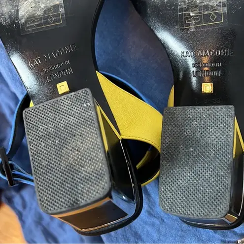 KAT MACONIE Low Heel Beaded Statement Sandals – Size 7 Blue