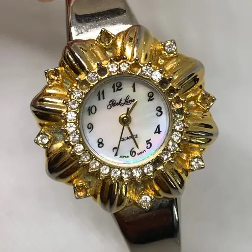 Park Lane Vintage women quartz watch cuff bracelet two tone 26mm 7” running