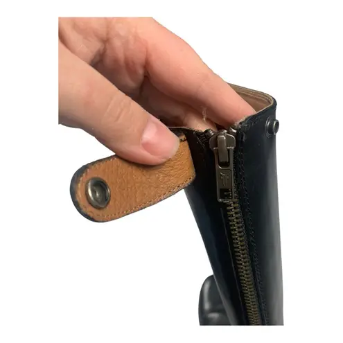 Frye  size 9 B Melissa button back riding Black Leather Tall Boots