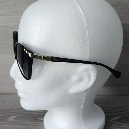 Dolce & Gabbana Womens Sunglasses Black Frame Gradient Lens 58mm Case Box Italy