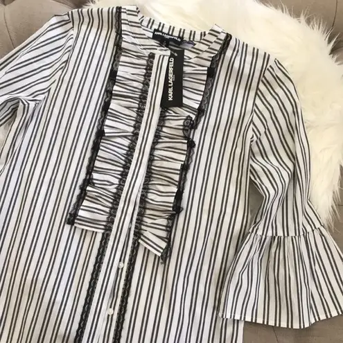 Karl Lagerfeld Striped NWT  Blouse - Image 1