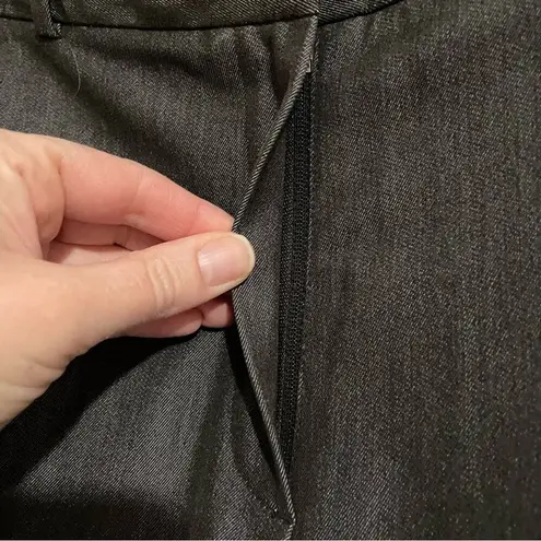 Elie Tahari Charcoal Grey Wide Leg Trouser Pants Womens 12 Dress Pants Wool