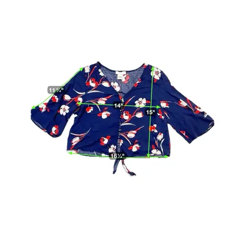 Urban Outfitters  Romantics Cropped Floral Top Size L‎