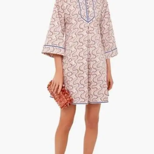 Tuckernuck NWT Cotton Indre Bell Sleeve Mini Dress in Firecracker Boho Swirl.