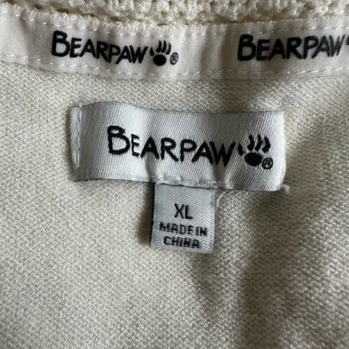 Cream Color Bear paw XL Short Sleeve Sweater