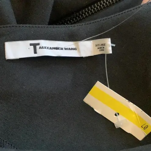 Alexander Wang NWT T Stretch Cotton One Shoulder Mini Dress Black Size 10 NWT