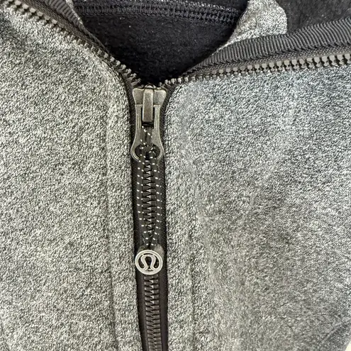 Lululemon  Women's Heather Gray Full Zip Scuba Hoodie Sweater  Size 2