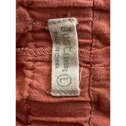 Just living AVA Women's Shorts Paper Bag Waist Cuffed Hem Coral Casual Summer Size S