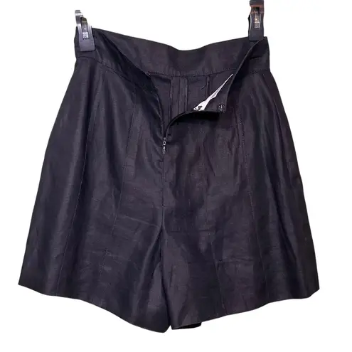 Karl Lagerfeld Shorts Womens Medium Linen High Rise Tailored Classic France