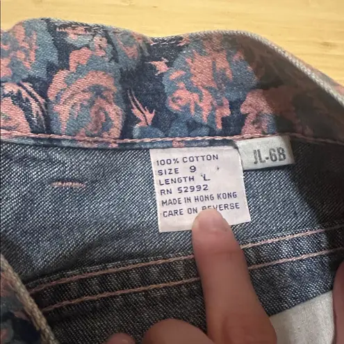 Jordache Vintage Y2K Floral Patterned high rise jeans