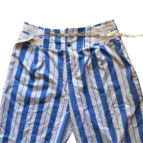 Fritzi Very High Waist Striped Blue & White Cropped Vintage Women’s Pants size 8