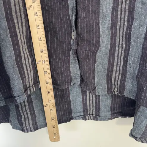 Bryn Walker $168 Mirren Barcelona Tunic 100% Linen Striped Shirt Top Size Large
