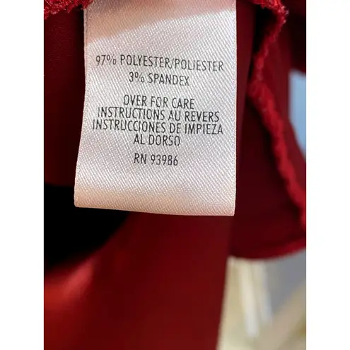 Casual Corner Annex Red Textured Shift Dress 18W Work Holiday Party Classic