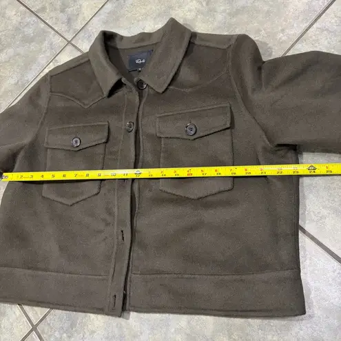 Rails  Women’s Easton Wool Blend Olive Cropped Shacket Sz XL Casual Preppy Party