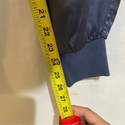 Rich & Skinny 100% Silk Jogger Pants Uniform Blue Size Small