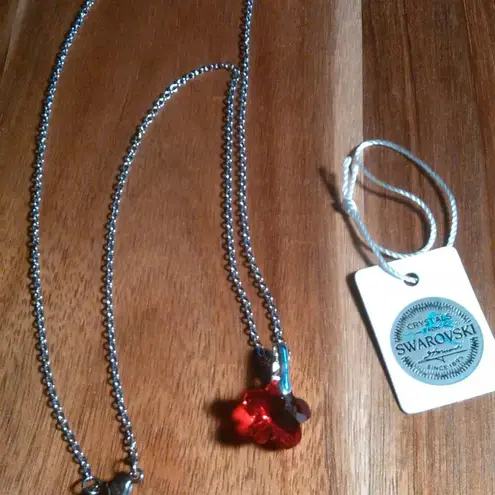 Swarovski Austrian Crystal Star Shaped Pendant Necklace