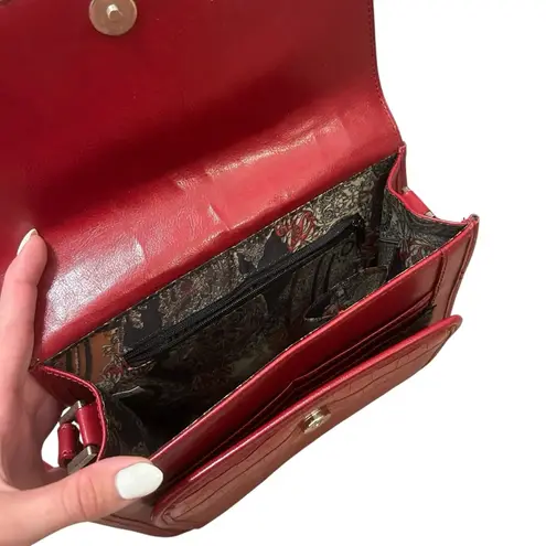 Red Bag Vintage Heart Detail Purse Crossbody Design Women’s Causal Square Style!