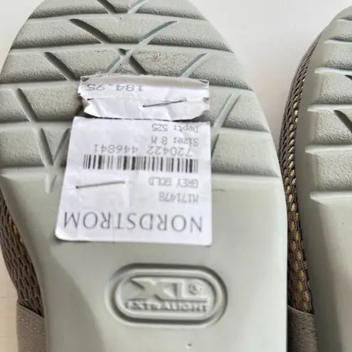 Munro AMERICAN 228284 Gray / Gold Fabric Mary Jane Flats Women's Size 8M Shoes