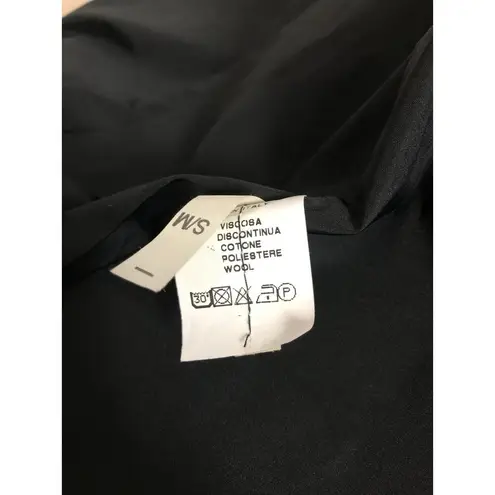 Sistè’s Made In Italy Pea Coat Purple SM Pocket Long Sleeve Open Wool Blended