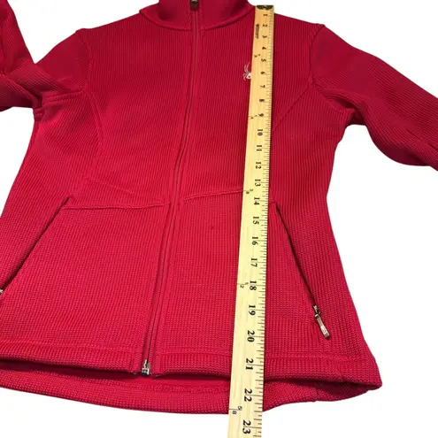 Spyder Womens Red Fleece Full Zip Jacket Size Athletic Outdoor S