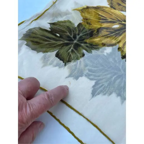 MCM Vintage  “ Glamour Sheer” leaf pattern scarf.