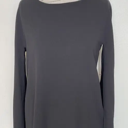 ZARA  Black Dress Size Large Womens Shift Sleeve Slit Gothic Grunge Emo Night Out