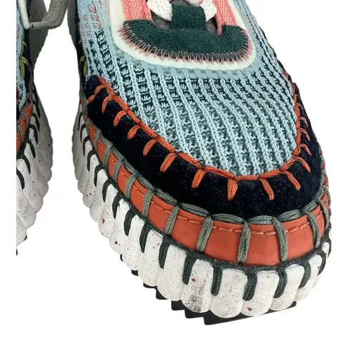 Chloé Chloe Nama Flower Green Mesh Platform Sneaker 51MM