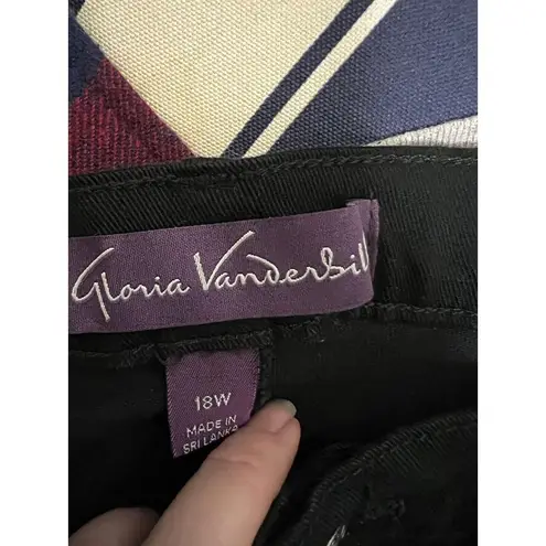 Gloria Vanderbilt  Jeans Women's Size 18W Amanda Black Classic‎ 36x25 BME-C