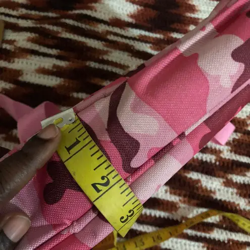 Y2K Pink Camouflage Crossbody Messenger Laptop School Work Book Bag. Measurement in pics. #Fairy #Grunge #Baddie #Streetwear - Image 7