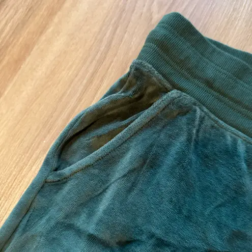 Aerie Dark Green Velvet Flare Sweatpants