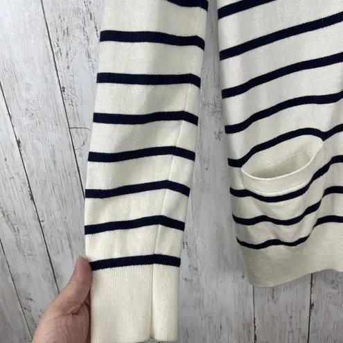 C Wonder Cardigan Sweater Small Blue White Stripe V