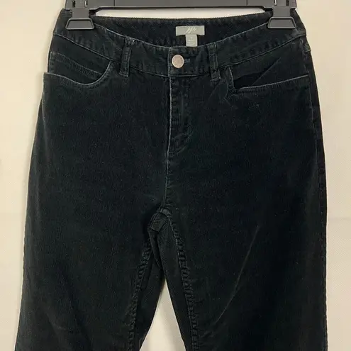 J.Jill  Corduroy Black Mid-Rise Pants Size 0P