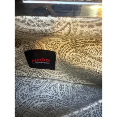 Hobo Black Leather Clutch Wallet Kiss Lock ID Window Card Slots boho whimsigoth