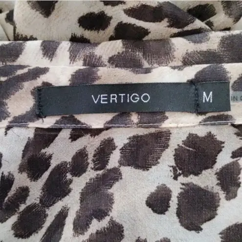 Vertigo Tan and Brown Blouse M