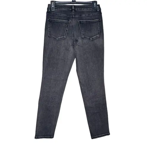 Joseph Ribkoff Women's Jeans Stretch Rhinestone Stud Snake Distressed Denim 2