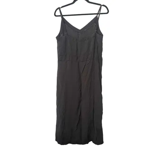 Lacausa Alma Slip Midi Tank Dress Black Medium