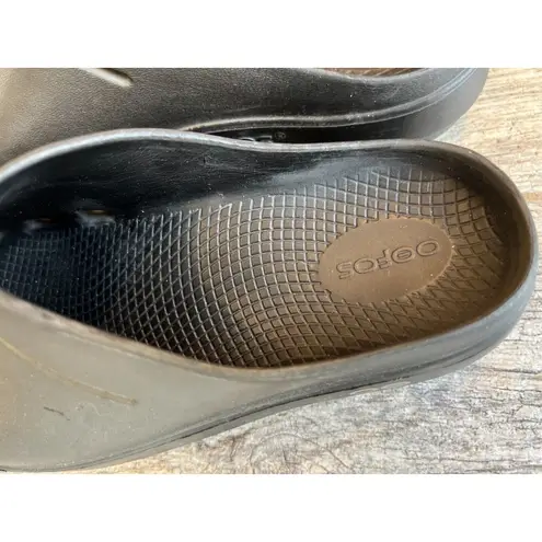 OOFOS OOclogg Black Mules Clog Slip On Shoes Womens Size 7 Breathable Mens 5