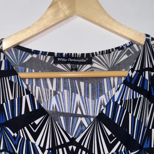 Mlle Gabrielle black & blue dress size small