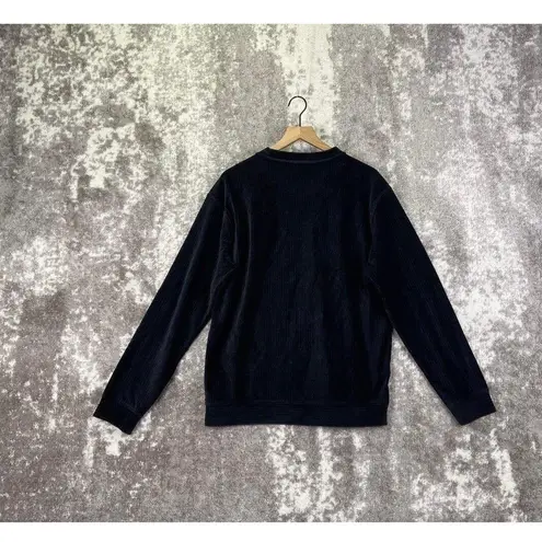 COS  Oversized Black Velvet Sweatshirt - M