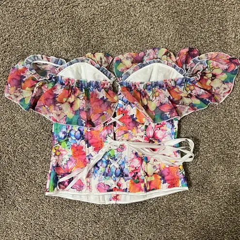 Floral Corset Top Tee T