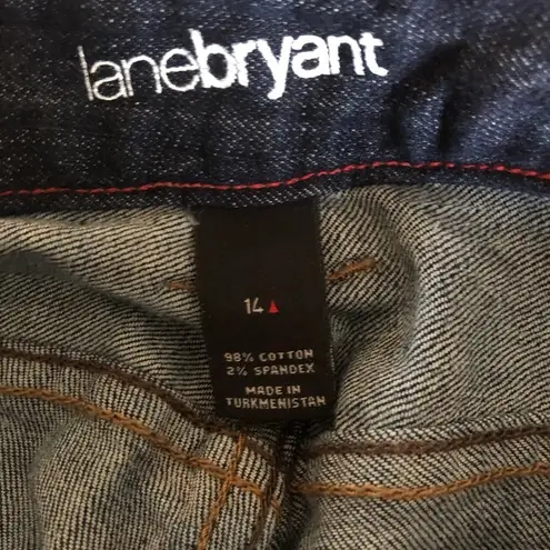 Lane Bryant  Denim High Rise Cuffed Capri Jean 14 Stretch