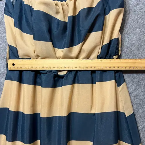 Poetry Striped Maxi Dress Womens Medium Strapless Sleeveless Casual